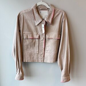 Pilcro Tan and Pink Women's Jacket